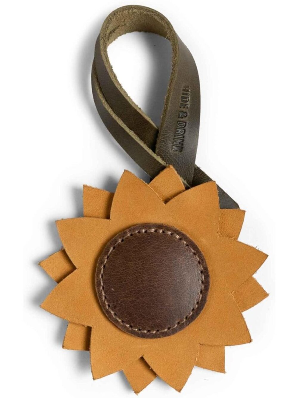 Leather Sunflower Bag Charm - Stylish Purse & Tote Accessory, Perfect Gift for